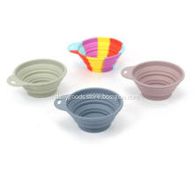 Silicone foldable pet bowl